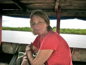 Katherine on the Amazon River of Peru