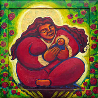Katherine Skaggs Rose Madonna and Child Sacred womb healing and women's wisdom circle