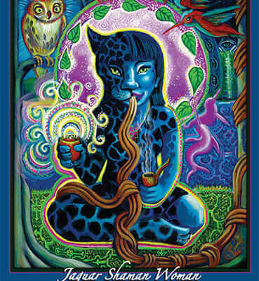 Katherine Skaggs Jaguar Shaman Woman altar card