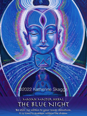 Mayan Master Akbal the Blue Night Altar Card
