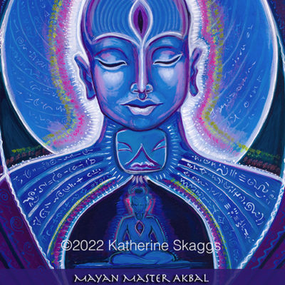 Mayan Master Akbal the Blue Night Altar Card