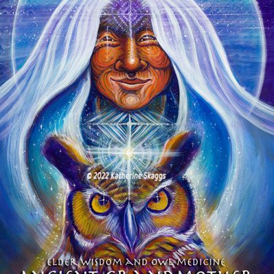 Ancient Grandmother Owl Medicine Altar Card
