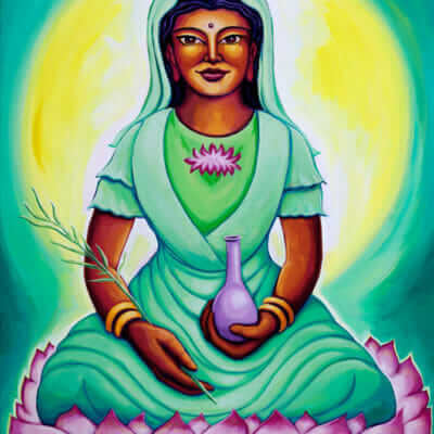 Katherine Skaggs Kuan Yin on Lotus