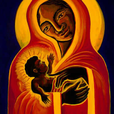 Katherine Skaggs Black Madonna and Child