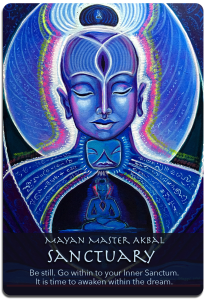 Divine Guidance for October 2023 with Mayan Master Akbal Sanctuary from the Masters of Light Wisdom Oracle by Katherine Skaggs