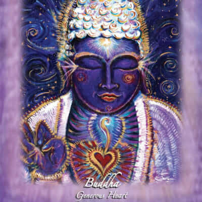 Katherine Skaggs Purple Buddha Altar Card