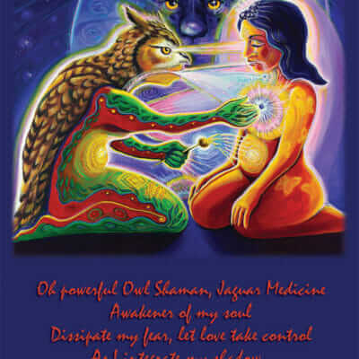 Katherine Skaggs Owl Shaman Jaguar Medicine Altar Card