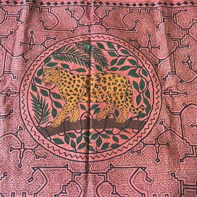 Shipibo Embroidered Song Cloth - Puma Medicine for Protection