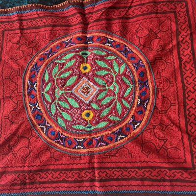 Shipibo  Embroidered Song Cloth - Plant medicine for mental tranquility
